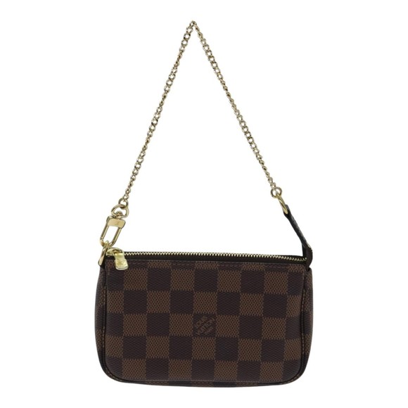 LOUIS VUITTON Damier Ebene Mini Pochette Accessoires Pouch N58009 LV Auth ac3267 - Picture 13 of 16